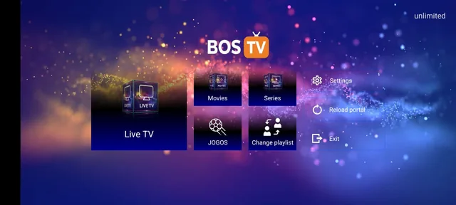 Sky Bos Tv Player ibo on screen